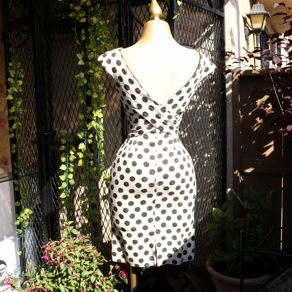 Vintage 1950's Polka Dot Mini Dress, Size 8, RARE FIND - Picture 3 of 8